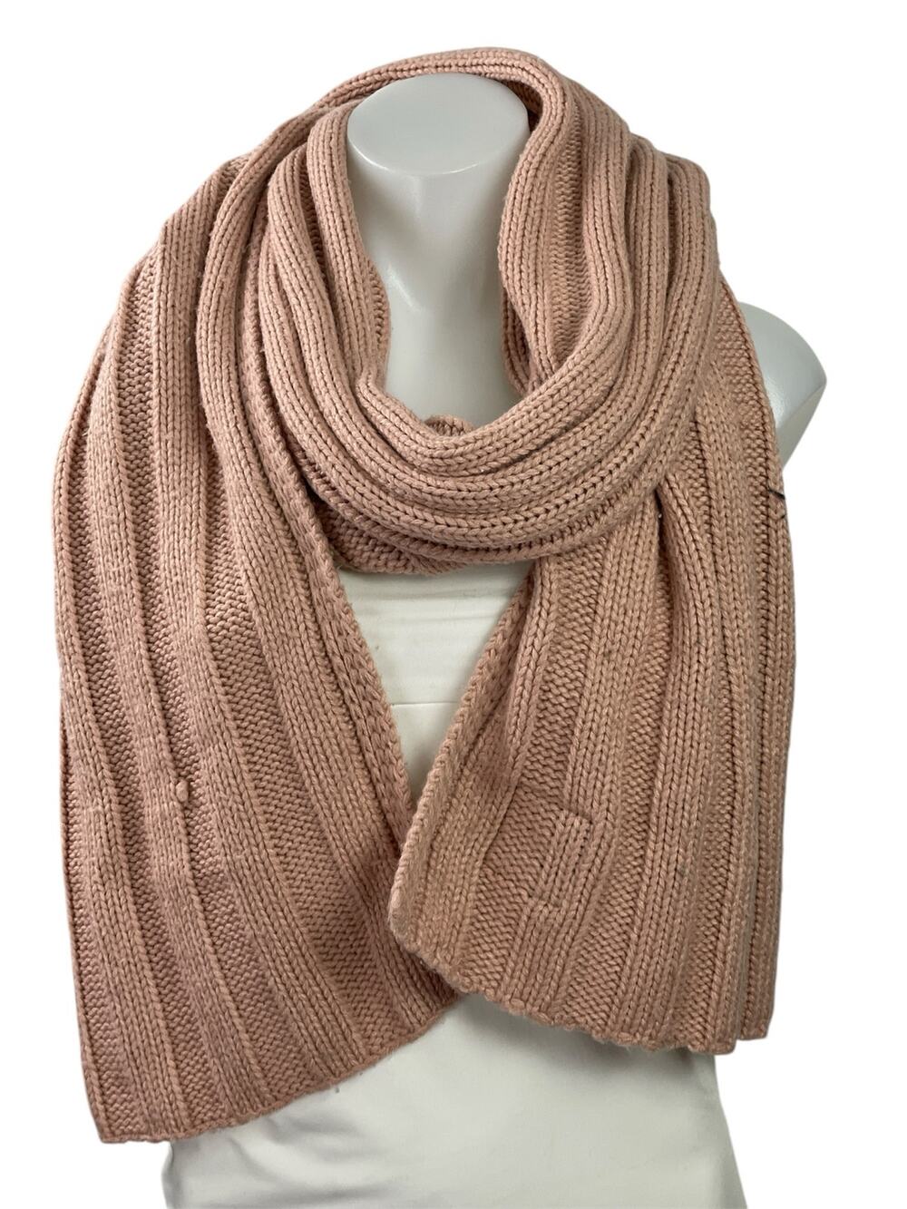 C.C Exclusives Women's Pink Ultra Soft Ribbed Thick Shawl Wrap Neck Scar OS